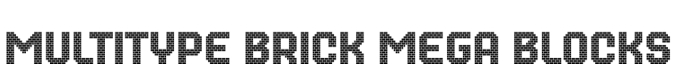 MultiType Brick Mega Blocks Font Preview