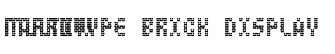 MultiType Brick Display Narrow Font Preview