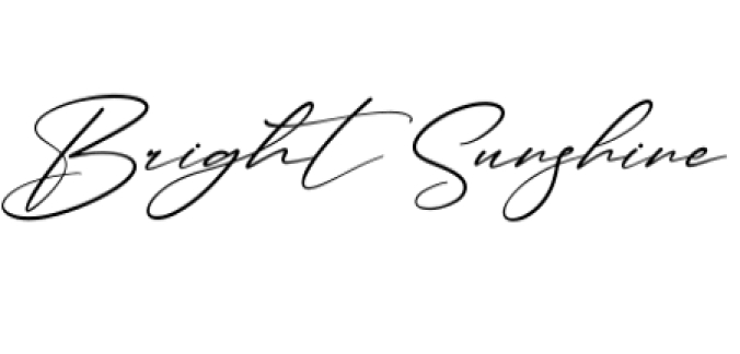 Bright Sunshine Font Preview