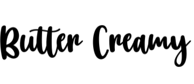 Butter Creamy Font Preview