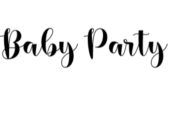 Baby Party Font Preview