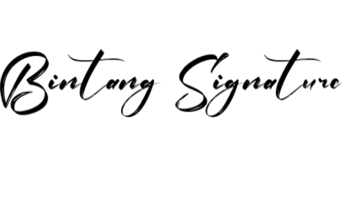 Bintang Signature Font Preview