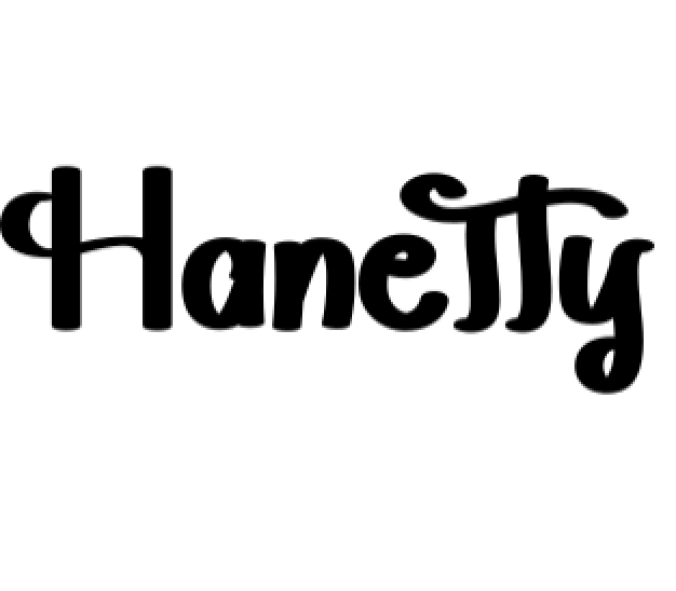 Hanetty Font Preview