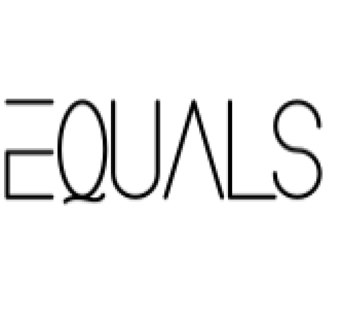 Equals Font Preview