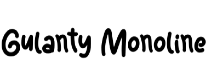 Gulanty Monoline Font Preview