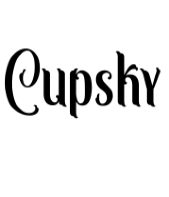 Cupsky Font Preview