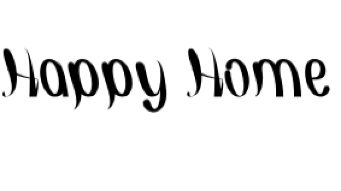 Happy Home Font Preview
