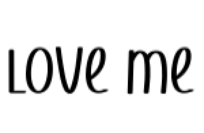 Love Me Font Preview