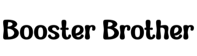 Booster Brother Font Preview