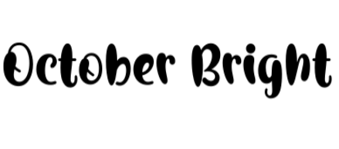 October Bright Font Preview