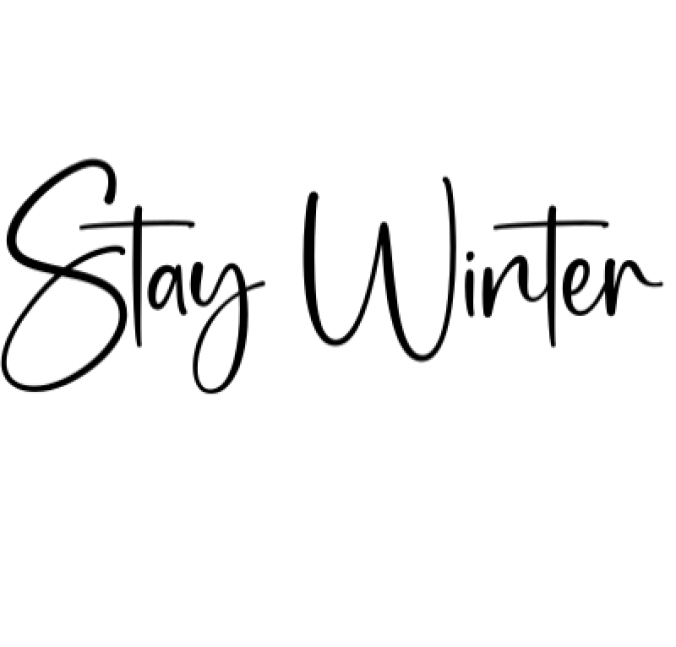 Stay Winter Font Preview