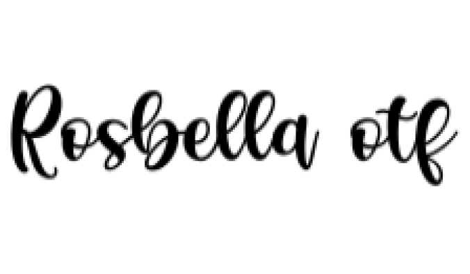Rosbella Font Preview