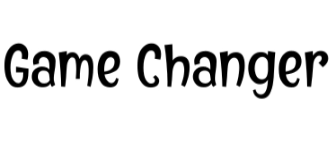 Game Changer Font Preview