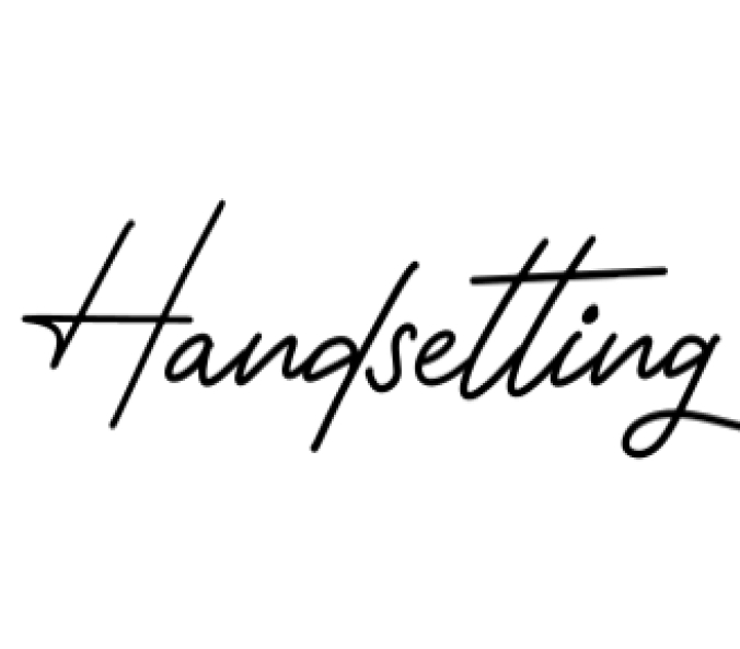 Handsetting Font Preview