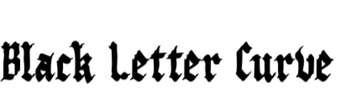 Black Letter Curve Font Preview