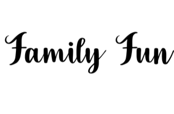 Family Fun Font Preview