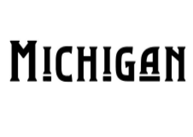 Michigan Font Preview