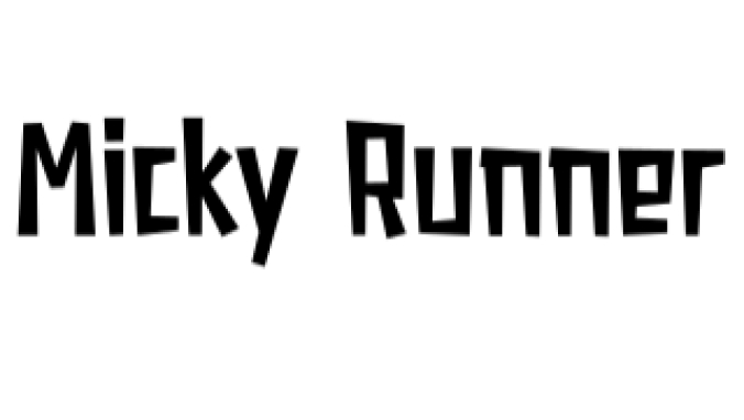 Micky Runner Font Preview