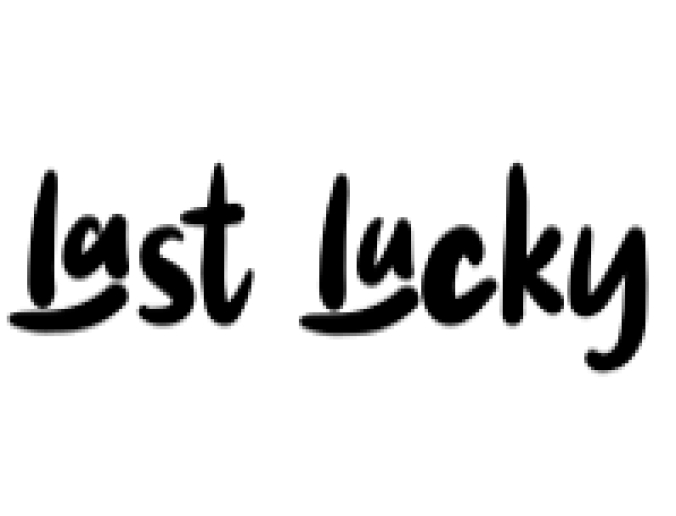 Last Lucky Font Preview