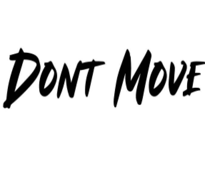 Don't Move Font Preview