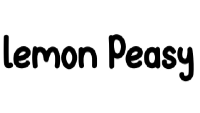 Lemon Peasy Font Preview
