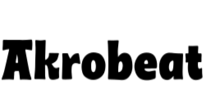 Akrobeat Font Preview
