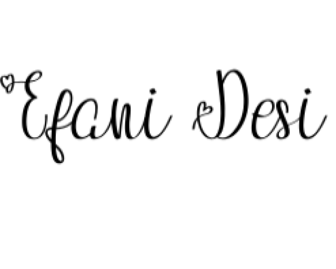 Efani Desi Font Preview