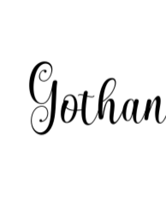 Gothan Script Font Preview