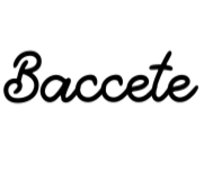 Baccete Font Preview