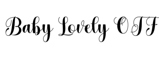 Baby Lovely Script Font Preview