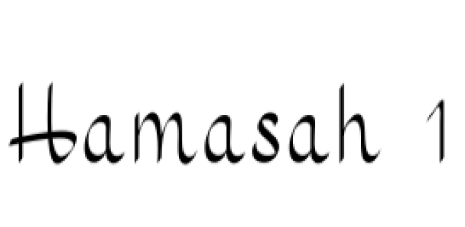 Hamasah Font Preview