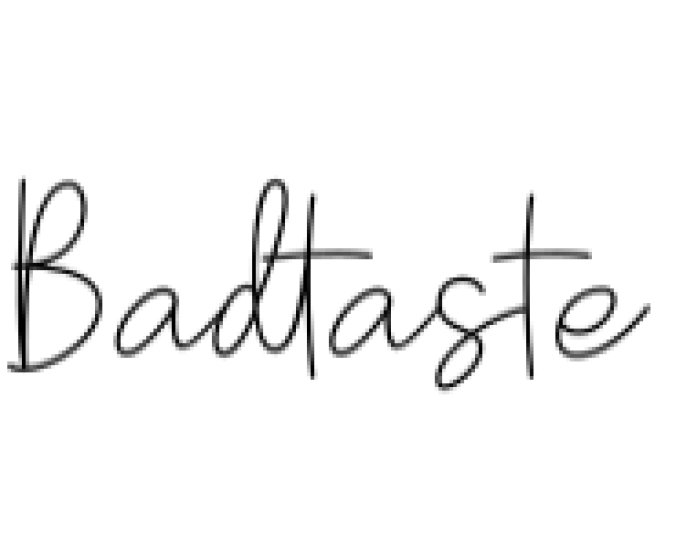 Badtaste Font Preview