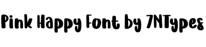 Pink Happy Font Preview