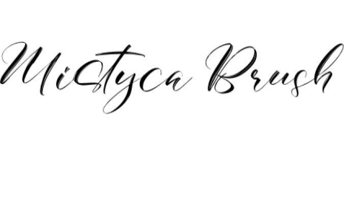 Mistyca Brush Font Preview