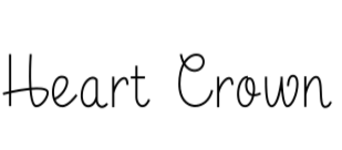 Heart Crown Font Preview