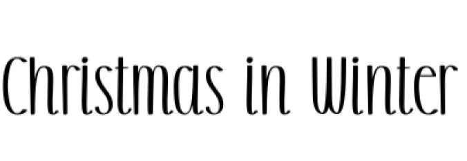 Christmas in Winter Font Preview