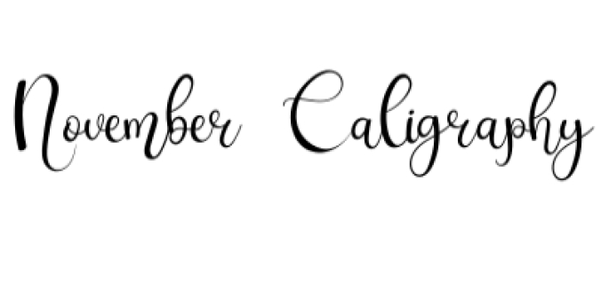 November Caligraphy Font Preview