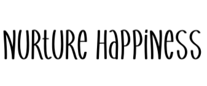 Nurture Happiness Font Preview