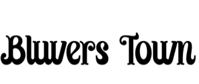 Bluvers Town Font Preview