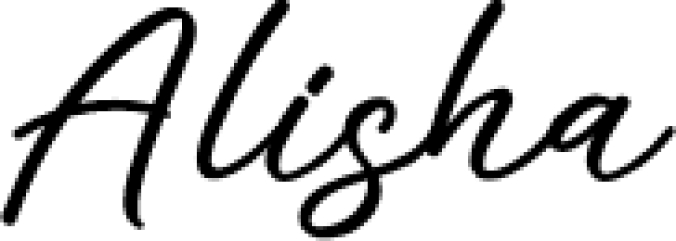 Alisha Font Preview