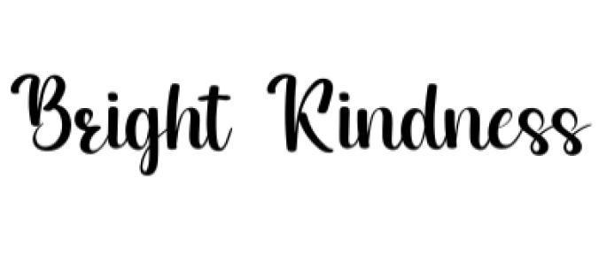 Bright Kindness Font Preview