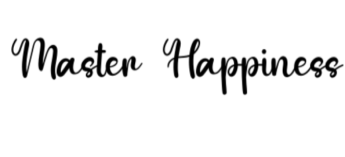 Master Happiness Font Preview