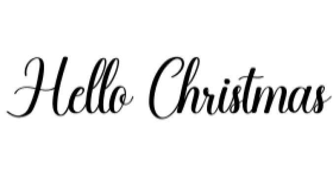 Hello Christmas Font Preview