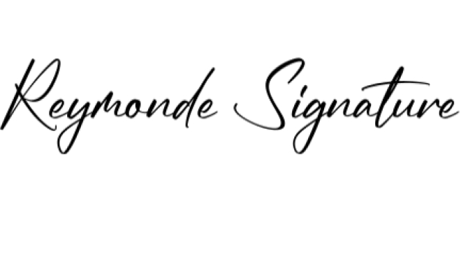 Reymonde Signature Font Preview