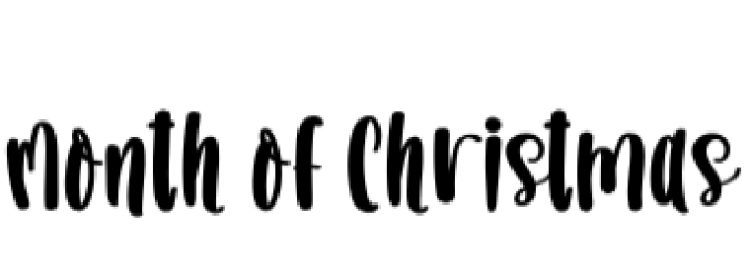 Month of Christmas Font Preview