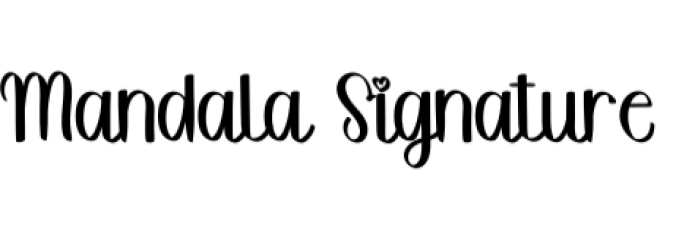 Mandala Signature Font Preview