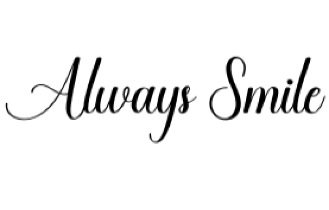 Always Smile Font Preview