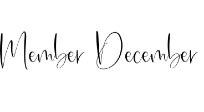 Member December Font Preview