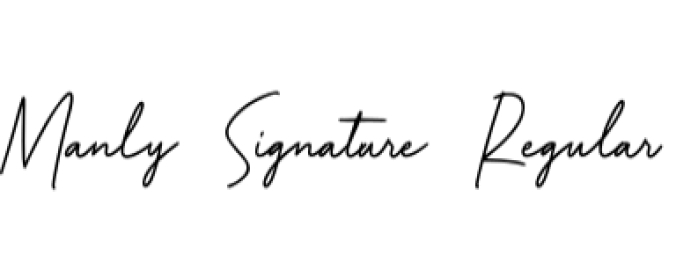 Manly Signature Font Preview