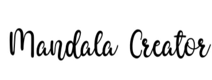 Mandala Creator Font Preview